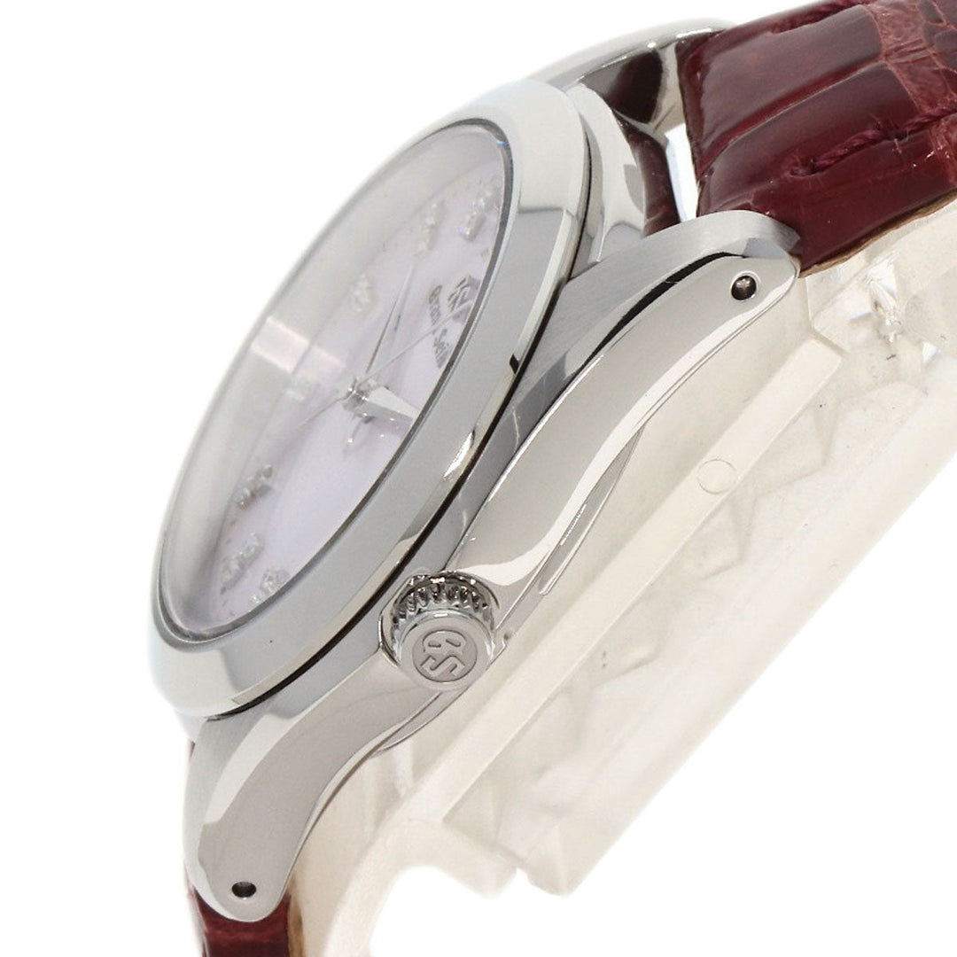 SEIKO Watches Quartz STGF295 4J52-0AB0 Stainless Steel, Leather Silver Grand Seiko Diamond Pink shell dial Women Used Authentic
