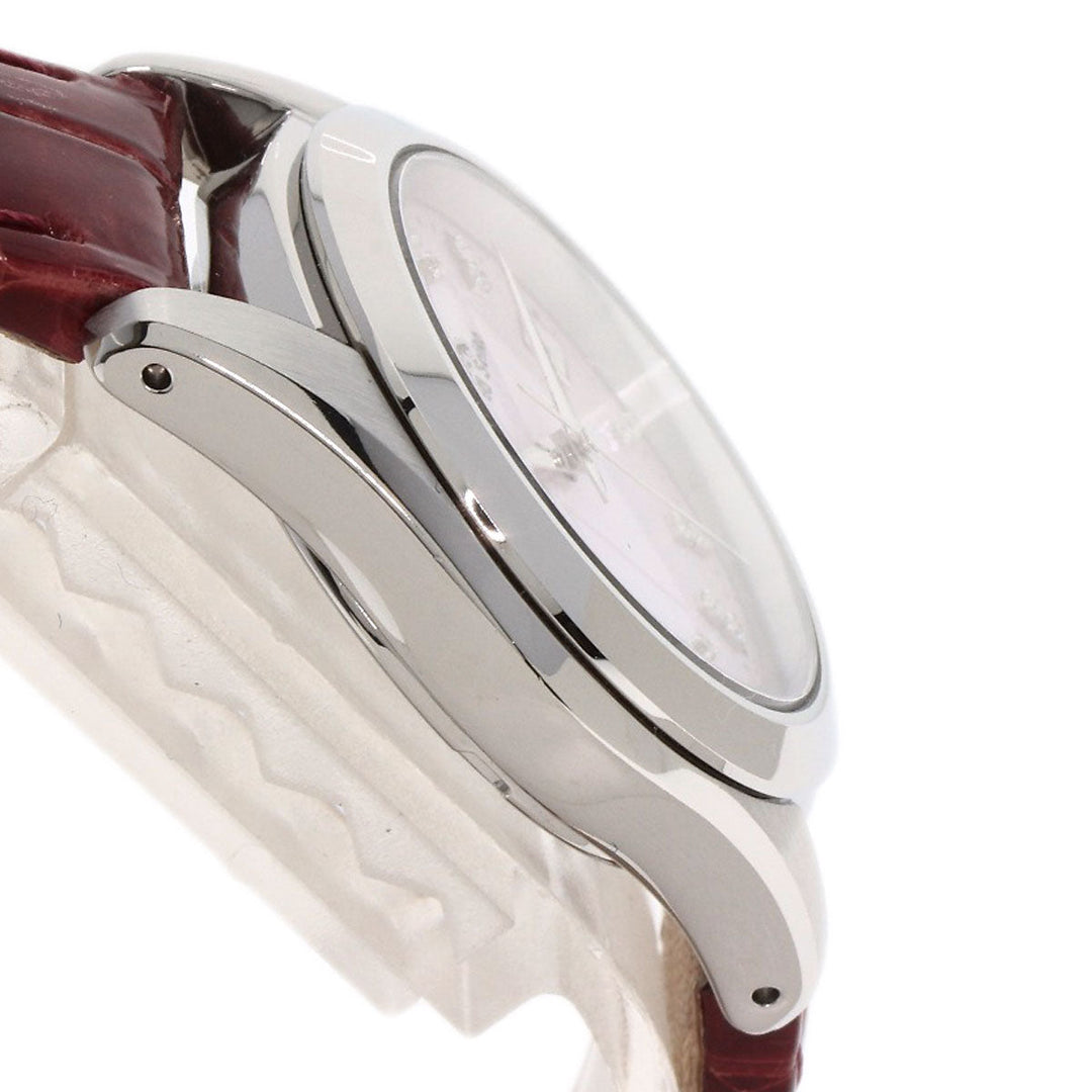 SEIKO Watches Quartz STGF295 4J52-0AB0 Stainless Steel, Leather Silver Grand Seiko Diamond Pink shell dial Women Used Authentic