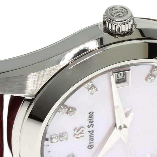 SEIKO Watches Quartz STGF295 4J52-0AB0 Stainless Steel, Leather Silver Grand Seiko Diamond Pink shell dial Women Used Authentic