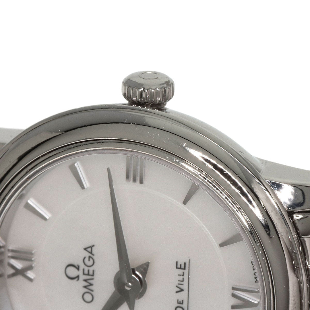 OMEGA Watches Quartz 424.10.24.60.05.001 Stainless Steel , Stainless Steel Silver De Ville Prestige White shell dial Women Used Authentic