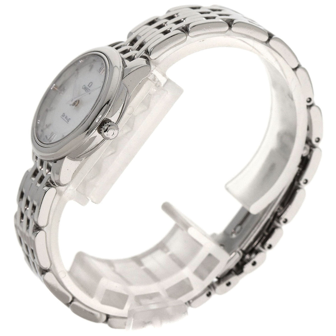 OMEGA Watches Quartz 424.10.24.60.05.001 Stainless Steel , Stainless Steel Silver De Ville Prestige White shell dial Women Used Authentic