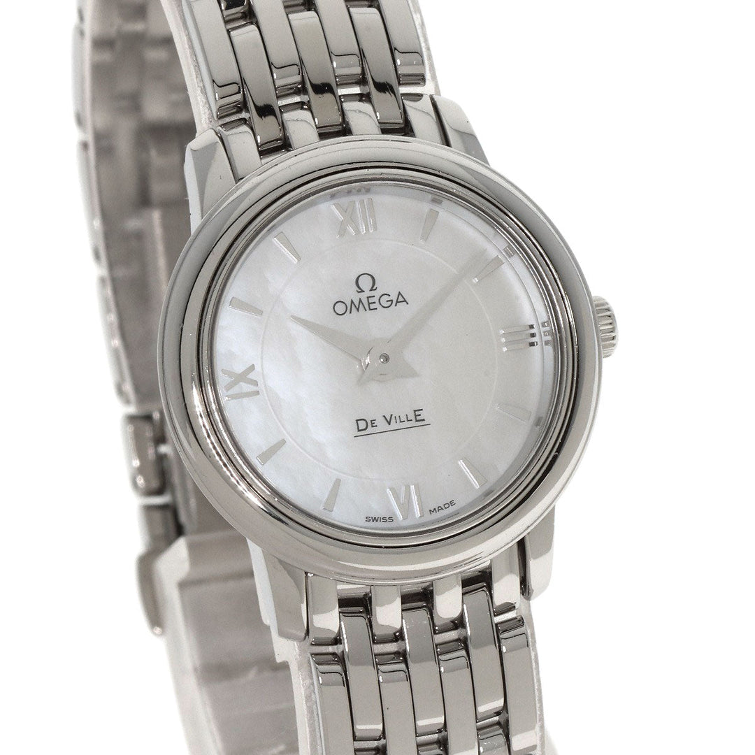 OMEGA Watches Quartz 424.10.24.60.05.001 Stainless Steel , Stainless Steel Silver De Ville Prestige White shell dial Women Used Authentic