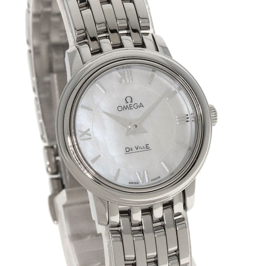 OMEGA Watches Quartz 424.10.24.60.05.001 Stainless Steel , Stainless Steel Silver De Ville Prestige White shell dial Women Used Authentic