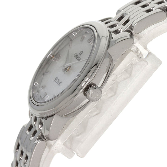 OMEGA Watches Quartz 424.10.24.60.05.001 Stainless Steel , Stainless Steel Silver De Ville Prestige White shell dial Women Used Authentic