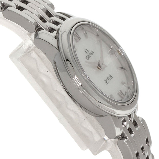 OMEGA Watches Quartz 424.10.24.60.05.001 Stainless Steel , Stainless Steel Silver De Ville Prestige White shell dial Women Used Authentic