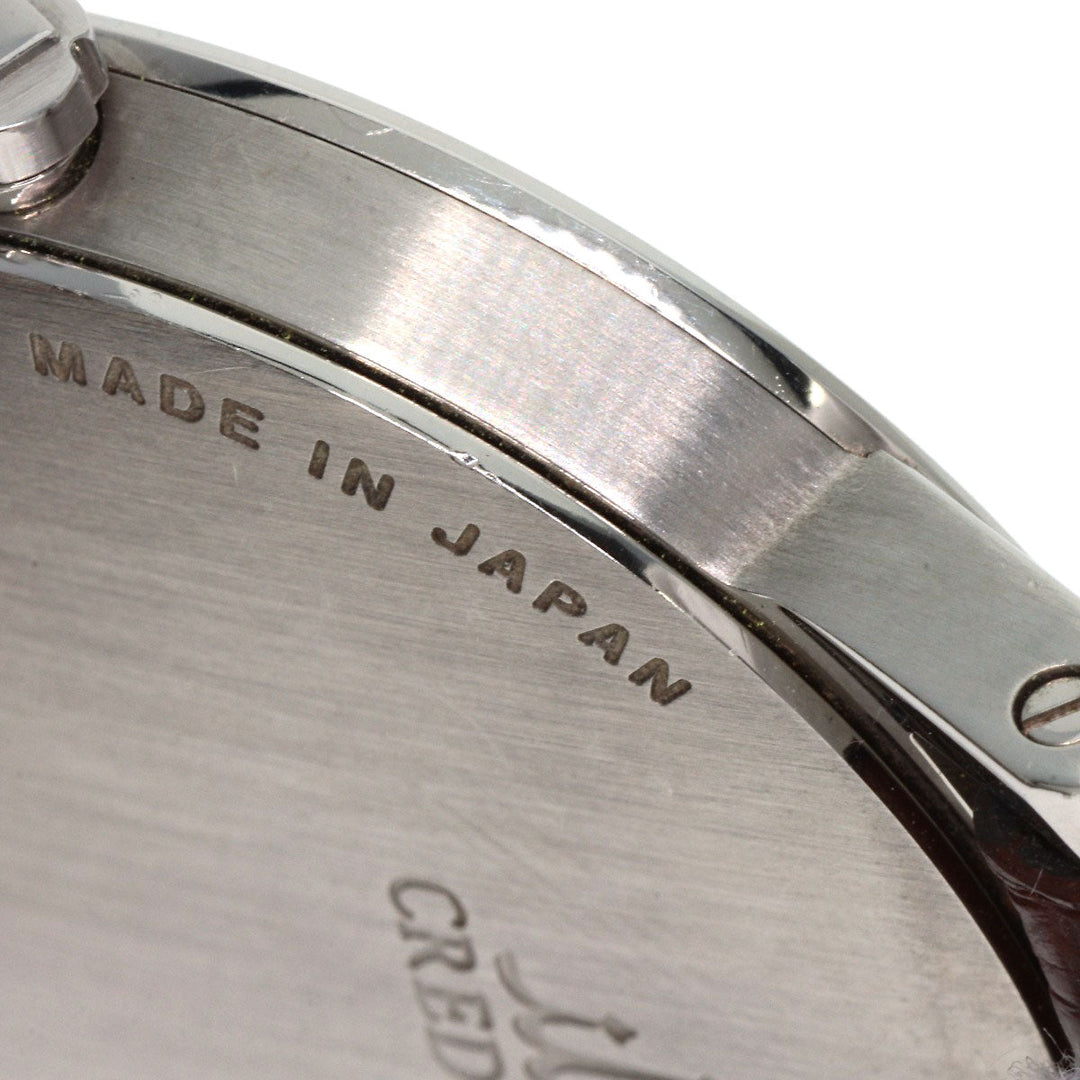 SEIKO Watches Quartz GCAT993 8J80-0AD0 Stainless Steel, Leather Silver CREDOR Node Round Silver dial mens Used Authentic