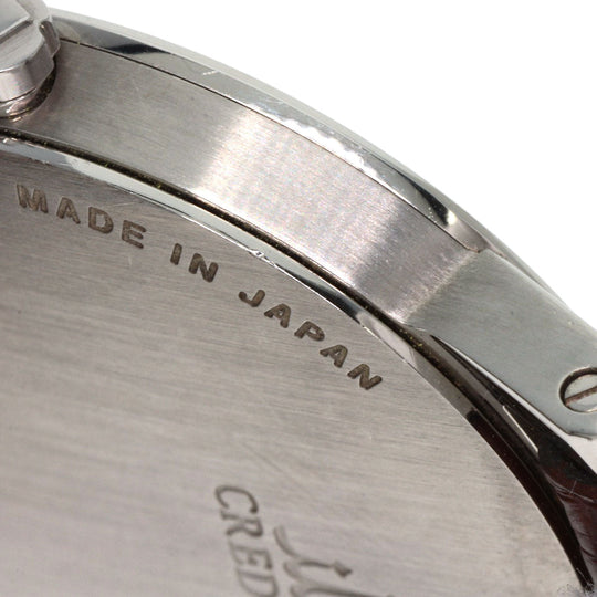 SEIKO Watches Quartz GCAT993 8J80-0AD0 Stainless Steel, Leather Silver CREDOR Node Round Silver dial mens Used Authentic