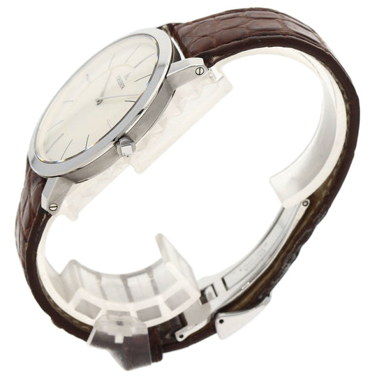 SEIKO Watches Quartz GCAT993 8J80-0AD0 Stainless Steel, Leather Silver CREDOR Node Round Silver dial mens Used Authentic