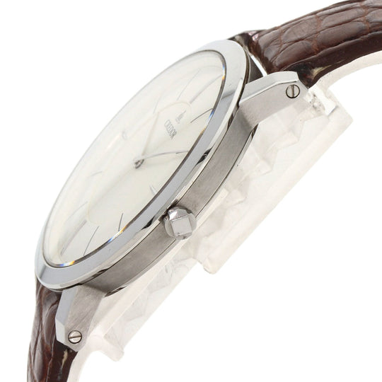 SEIKO Watches Quartz GCAT993 8J80-0AD0 Stainless Steel, Leather Silver CREDOR Node Round Silver dial mens Used Authentic