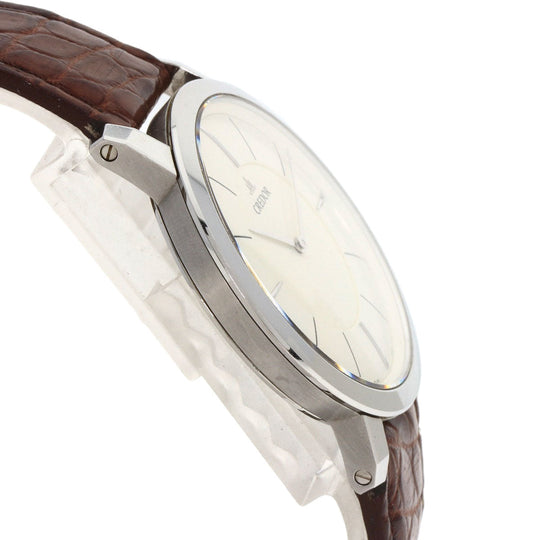 SEIKO Watches Quartz GCAT993 8J80-0AD0 Stainless Steel, Leather Silver CREDOR Node Round Silver dial mens Used Authentic