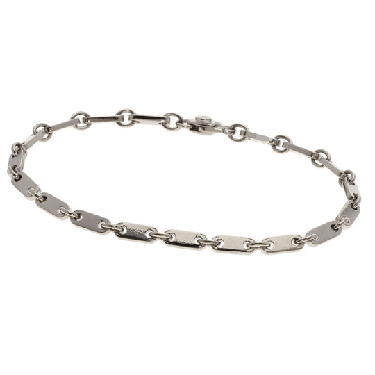 CARTIER bracelet K18WG Silver Figaro Women Used Authentic
