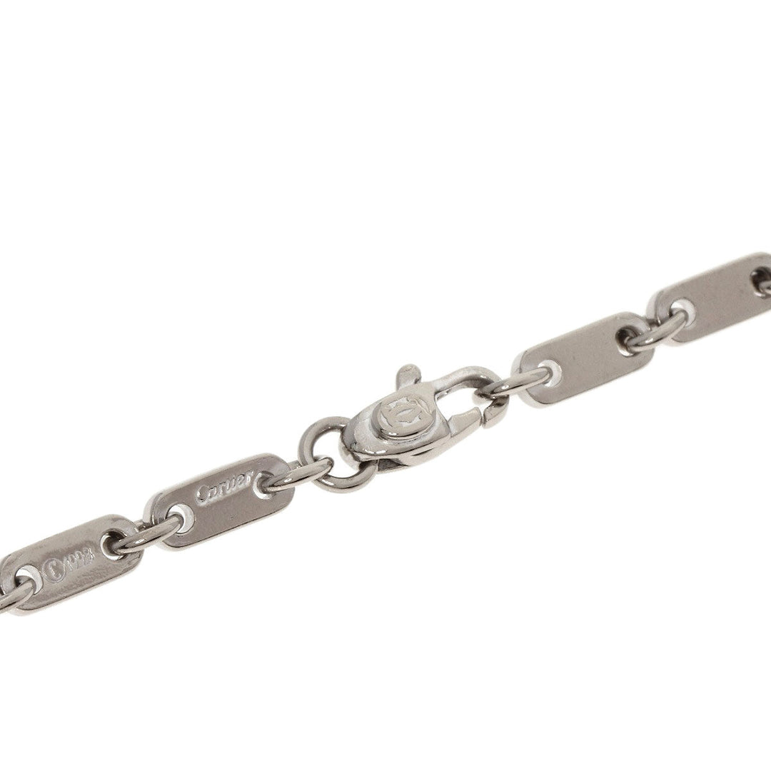 CARTIER bracelet K18WG Silver Figaro Women Used Authentic