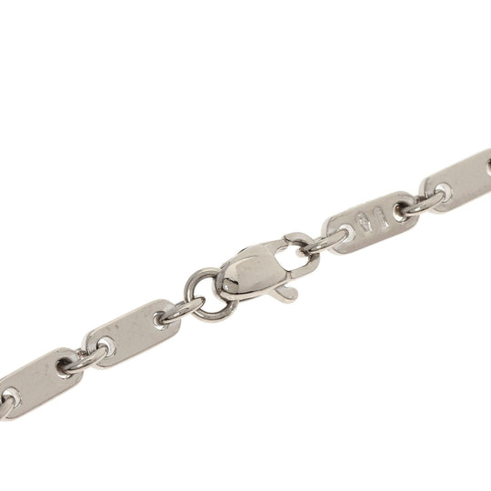 CARTIER bracelet K18WG Silver Figaro Women Used Authentic