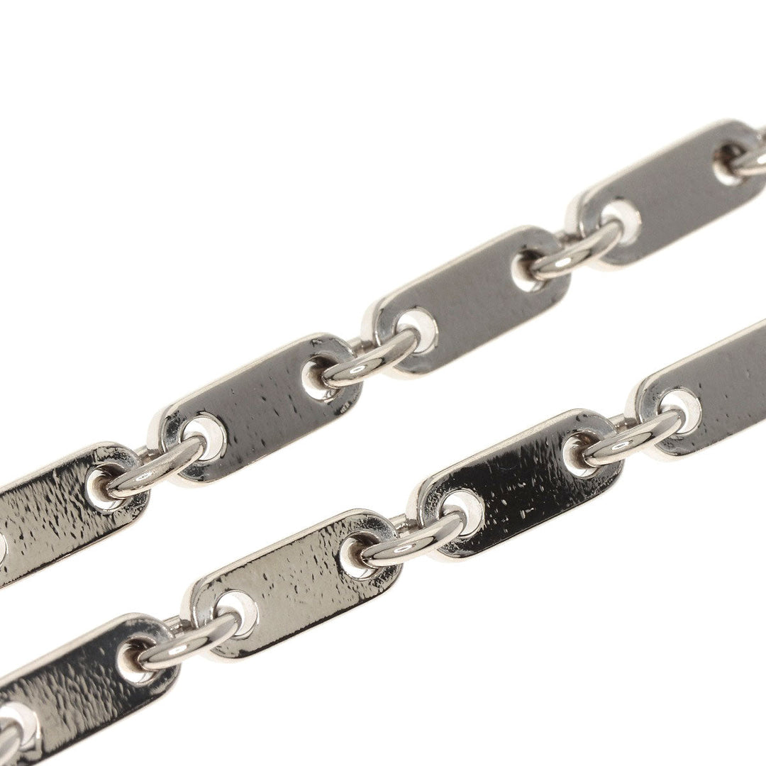CARTIER bracelet K18WG Silver Figaro Women Used Authentic