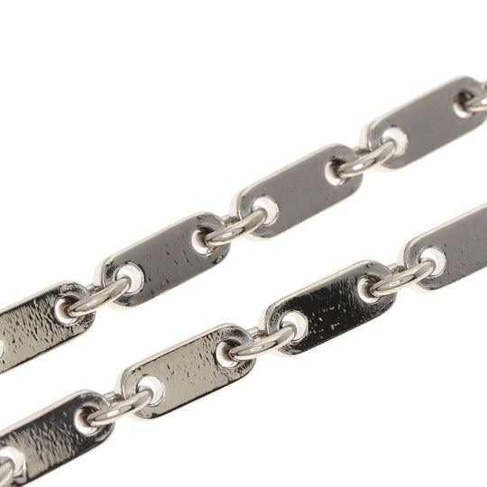 CARTIER bracelet K18WG Silver Figaro Women Used Authentic