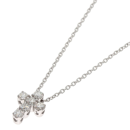 Ponte Vecchio Necklace K18WG Silver Cross diamond