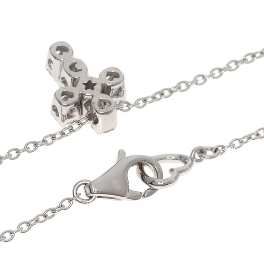 Ponte Vecchio Necklace K18WG Silver Cross diamond
