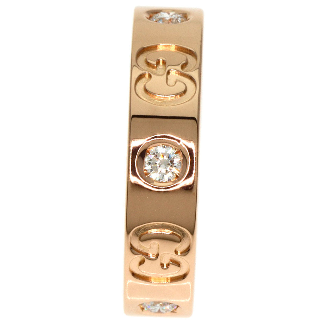 GUCCI Ring 18K Pink Gold gold Icon Slim 5P Diamond #5
