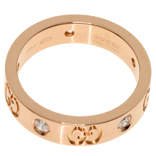 GUCCI Ring 18K Pink Gold gold Icon Slim 5P Diamond #5