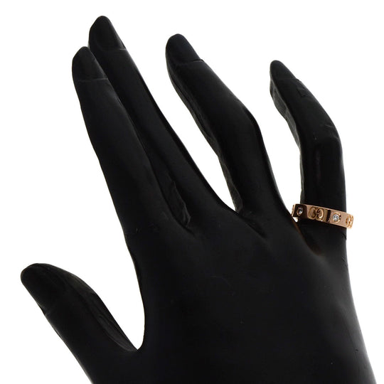 GUCCI Ring 18K Pink Gold gold Icon Slim 5P Diamond #5