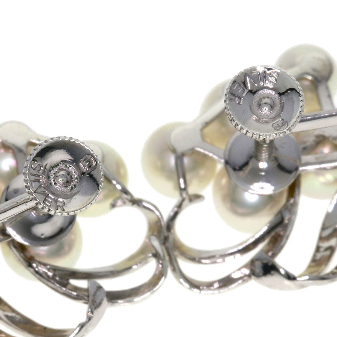 MIKIMOTO Earring SV Silver Pearl Women Used Authentic