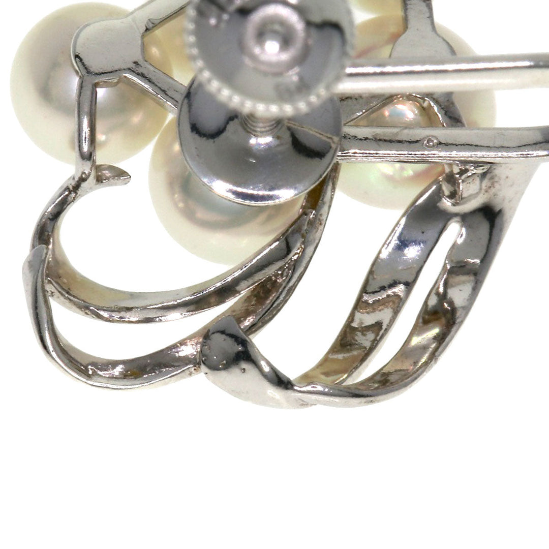 MIKIMOTO Earring SV Silver Pearl Women Used Authentic