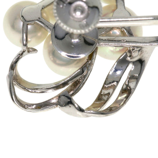 MIKIMOTO Earring SV Silver Pearl Women Used Authentic