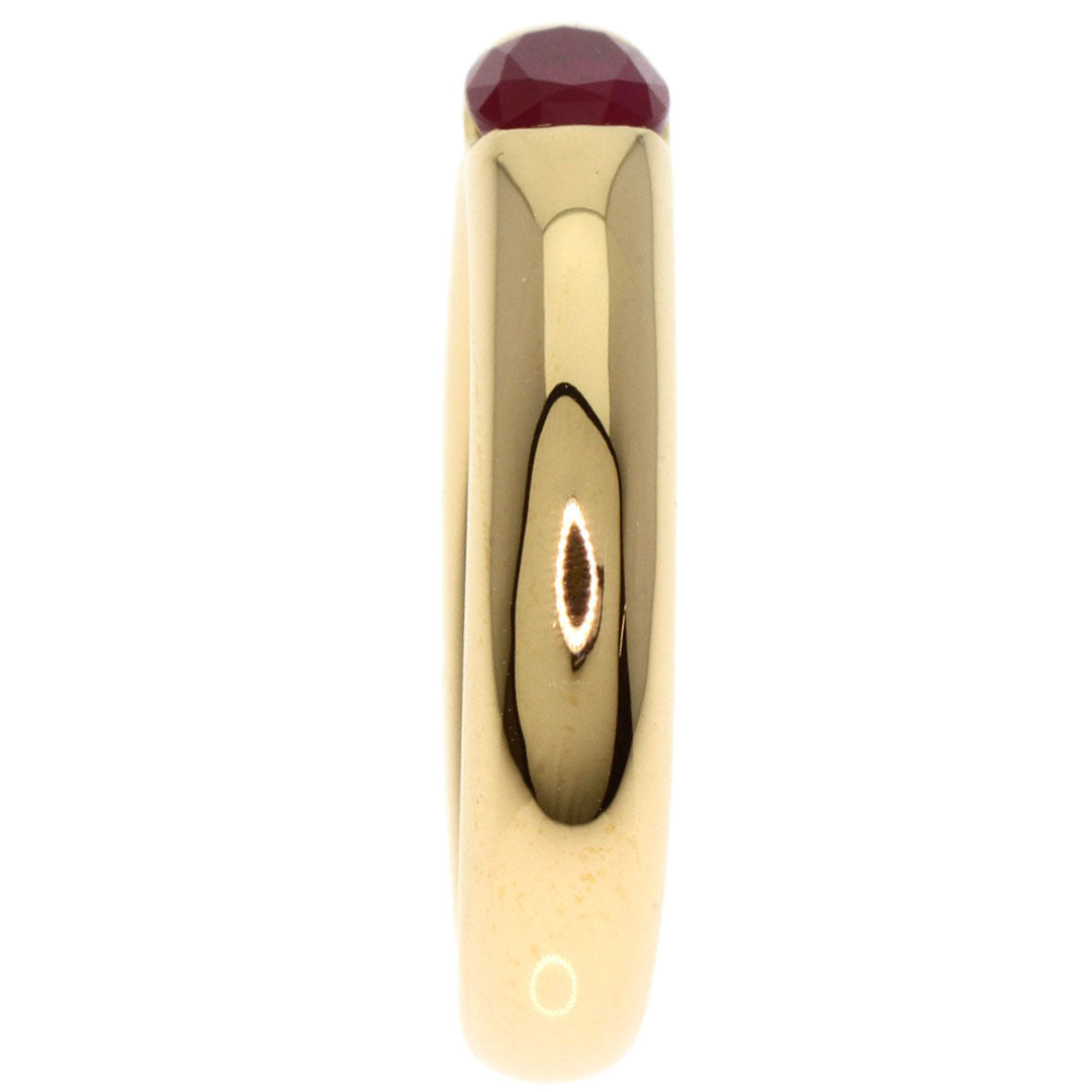CARTIER Ring 18K Yellow Gold gold Ellipse Ruby #49