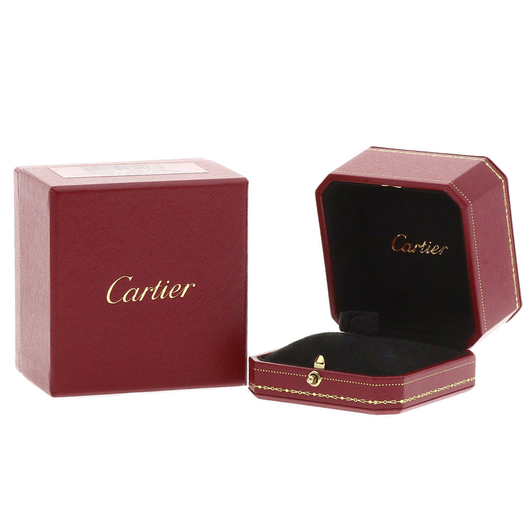 CARTIER Ring K18WG Silver Simple Must Marquise Cut 1P Diamond #53