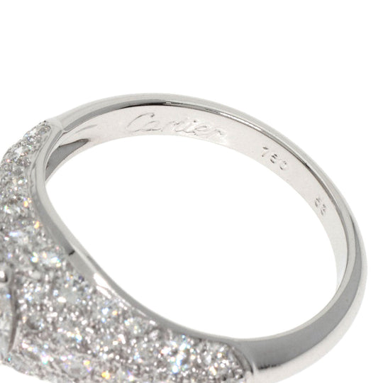 CARTIER Ring K18WG Silver Simple Must Marquise Cut 1P Diamond #53