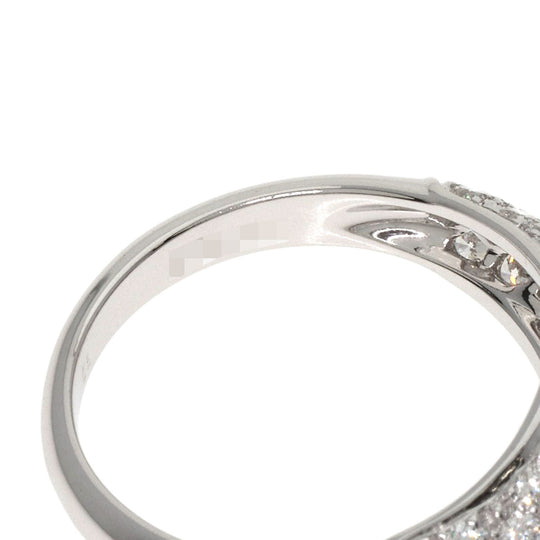 CARTIER Ring K18WG Silver Simple Must Marquise Cut 1P Diamond #53