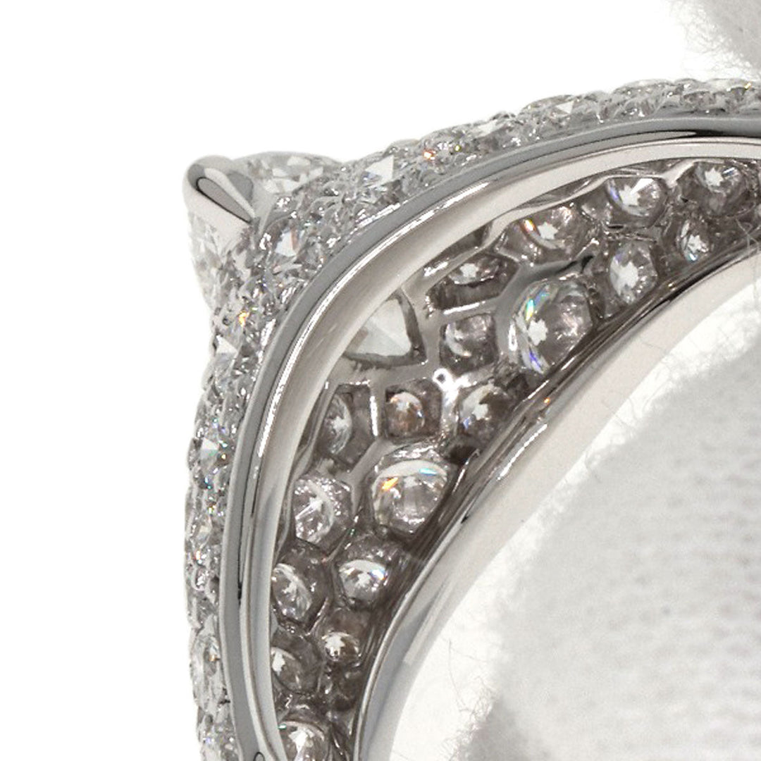 CARTIER Ring K18WG Silver Simple Must Marquise Cut 1P Diamond #53