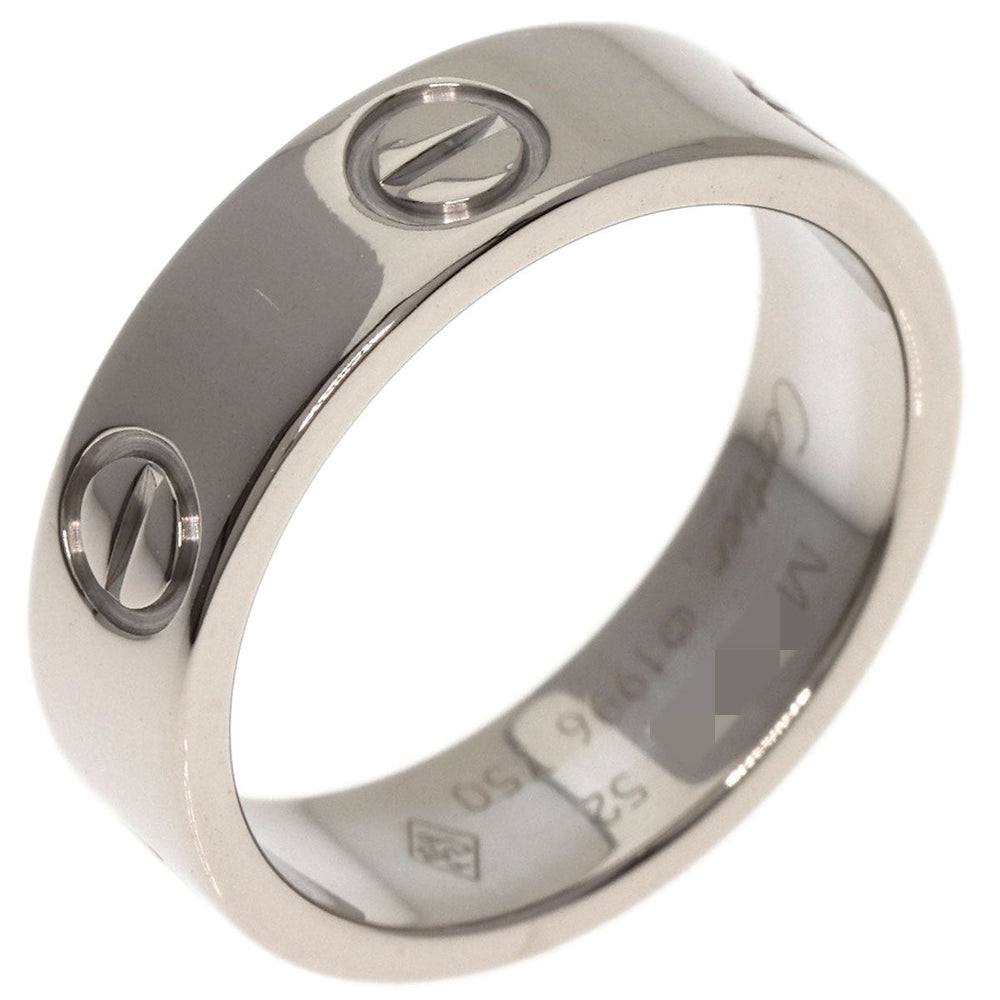 CARTIER Ring K18WG Silver Love Ring #52
