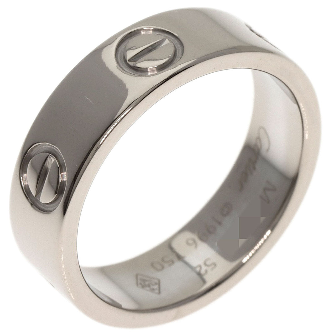 CARTIER Ring K18WG Silver Love Ring #52