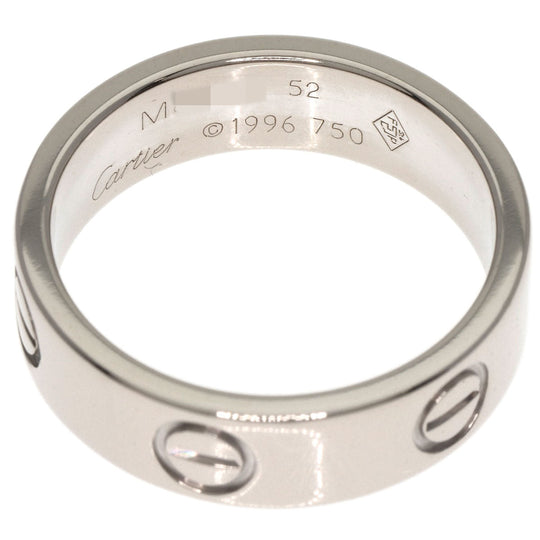 CARTIER Ring K18WG Silver Love Ring #52