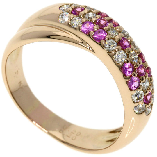 Ponte Vecchio Ring 18K Pink Gold gold Piccolini Diamond Pink Sapphire