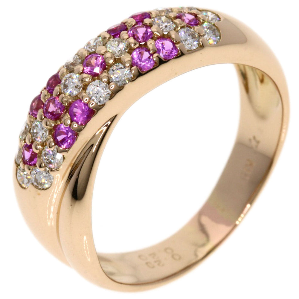 Ponte Vecchio Ring 18K Pink Gold gold Piccolini Diamond Pink Sapphire