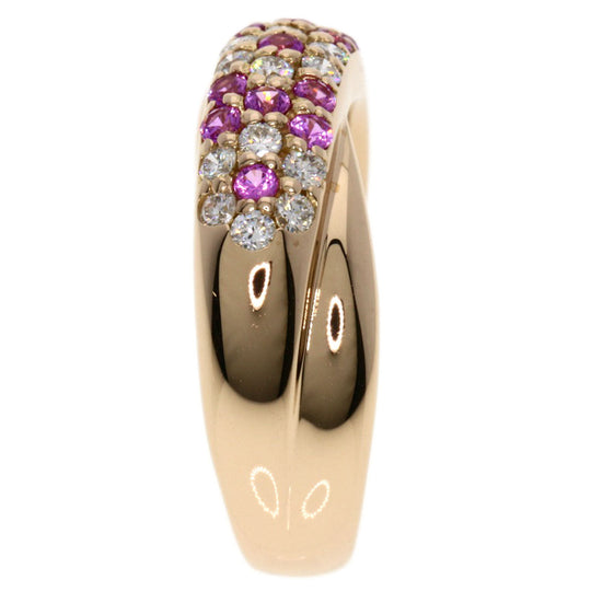 Ponte Vecchio Ring 18K Pink Gold gold Piccolini Diamond Pink Sapphire