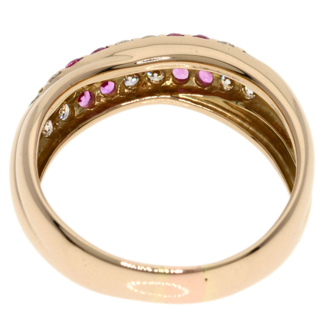 Ponte Vecchio Ring 18K Pink Gold gold Piccolini Diamond Pink Sapphire