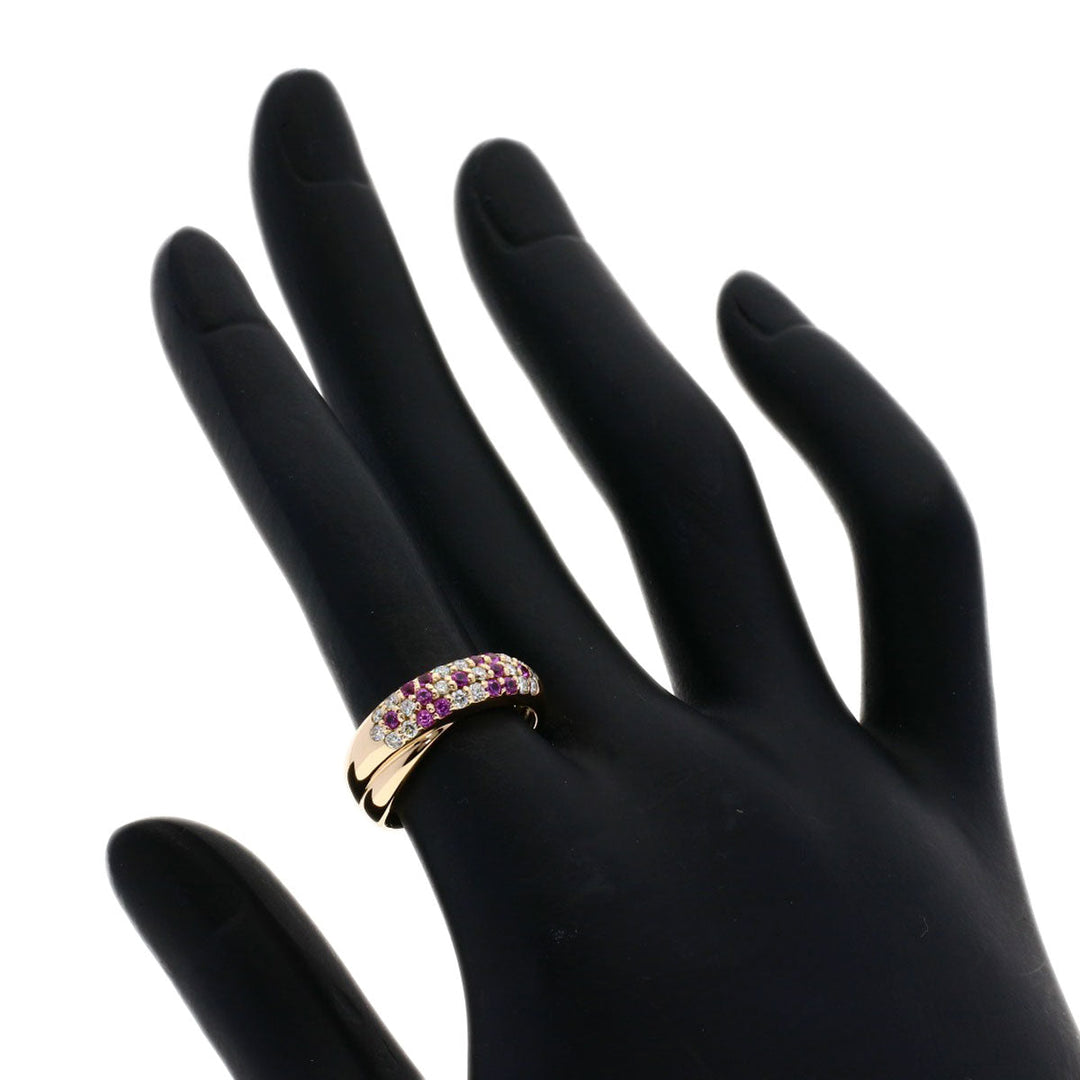 Ponte Vecchio Ring 18K Pink Gold gold Piccolini Diamond Pink Sapphire