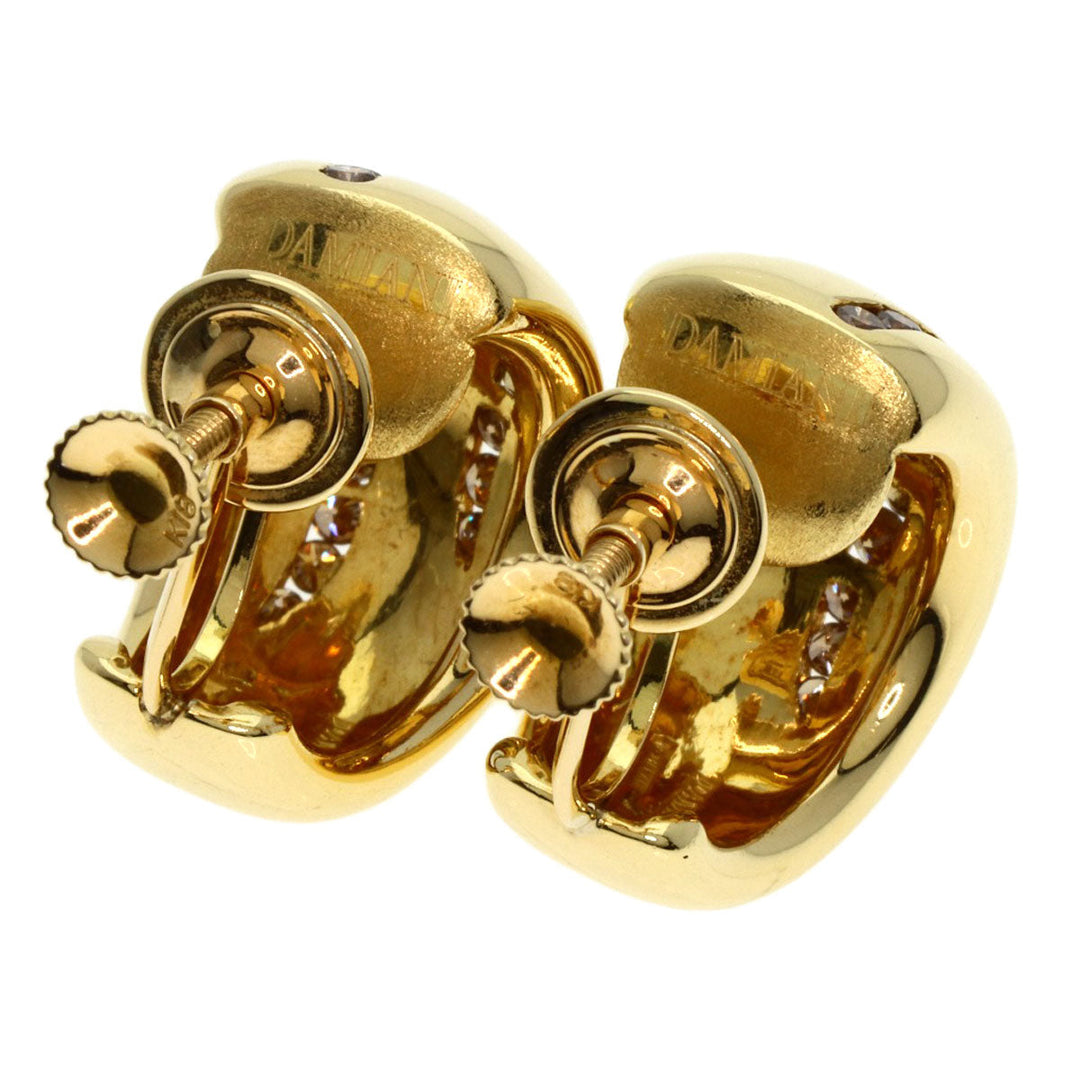 Damiani Earring 18K Yellow Gold gold Tiger Stripe Diamond Women Used Authentic
