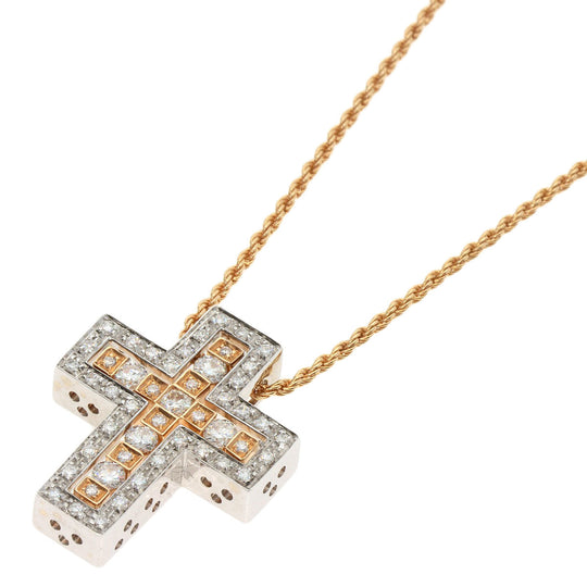 Damiani Necklace K18WG , K18PG gold Belle Epoque Small Diamond Women Used Authentic