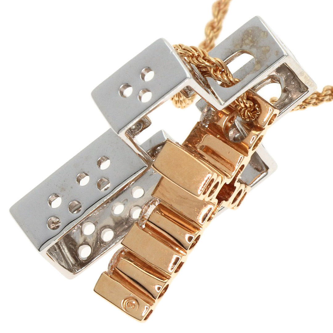 Damiani Necklace K18WG , K18PG gold Belle Epoque Small Diamond Women Used Authentic