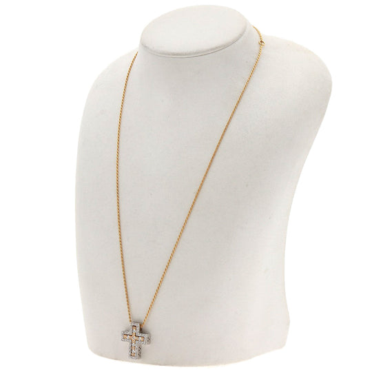 Damiani Necklace K18WG , K18PG gold Belle Epoque Small Diamond Women Used Authentic