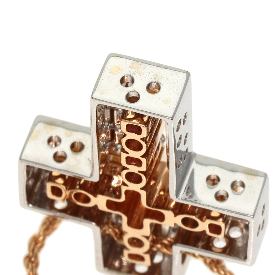 Damiani Necklace K18WG , K18PG gold Belle Epoque Small Diamond Women Used Authentic