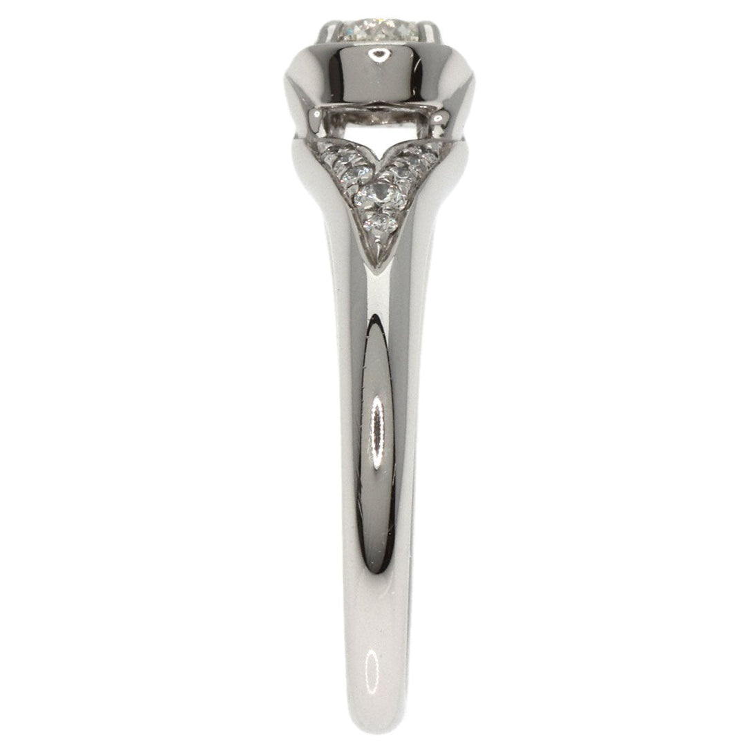 BVLGARI Ring PT950 Silver Incontro Damore Diamond Women Used Authentic