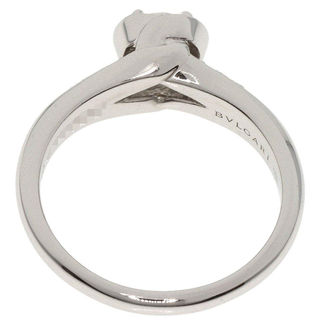 BVLGARI Ring PT950 Silver Incontro Damore Diamond Women Used Authentic