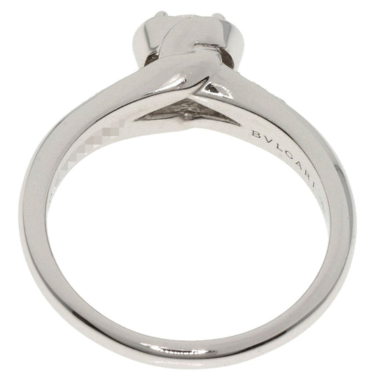BVLGARI Ring PT950 Silver Incontro Damore Diamond Women Used Authentic