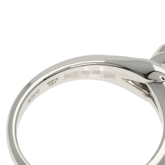 BVLGARI Ring PT950 Silver Incontro Damore Diamond Women Used Authentic