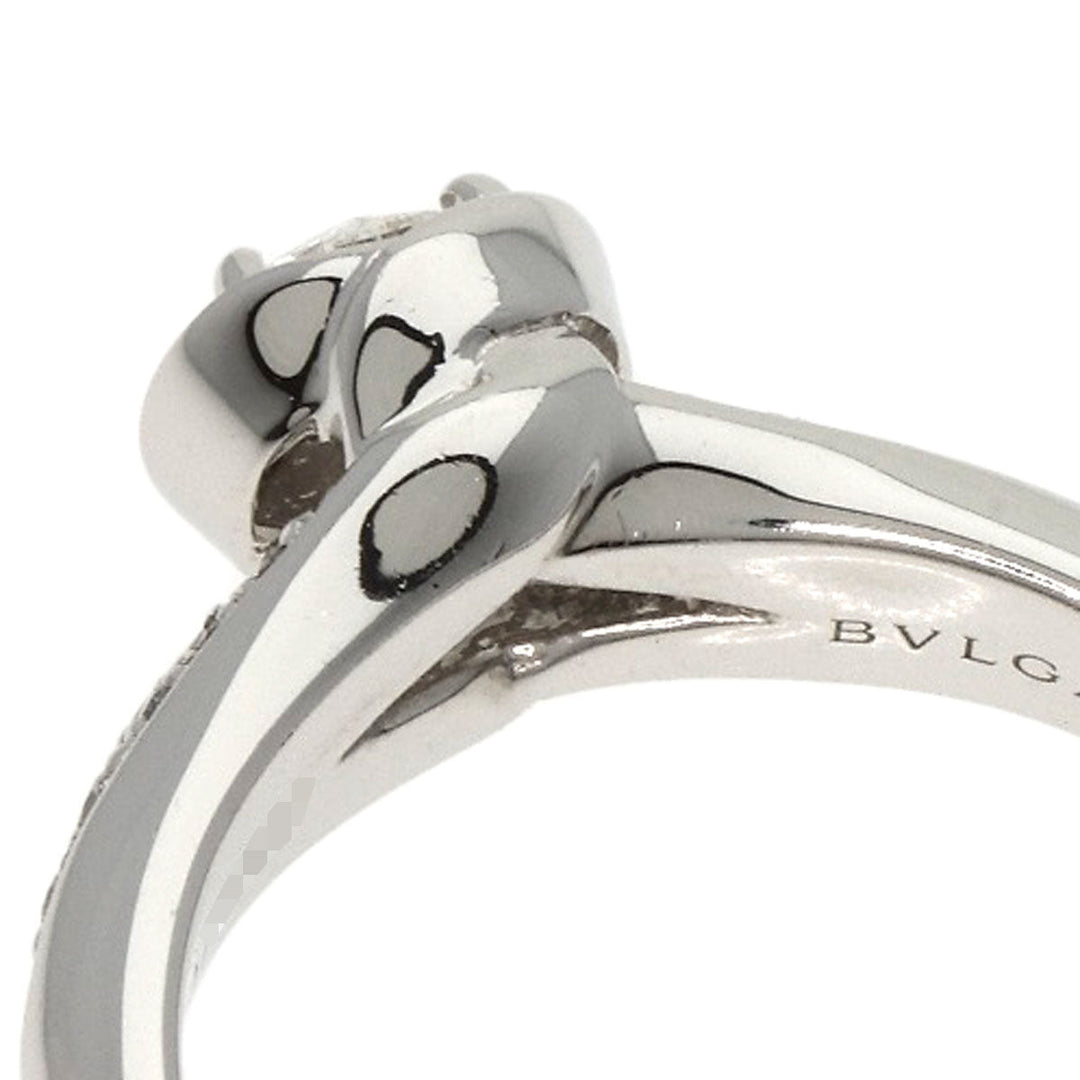 BVLGARI Ring PT950 Silver Incontro Damore Diamond Women Used Authentic